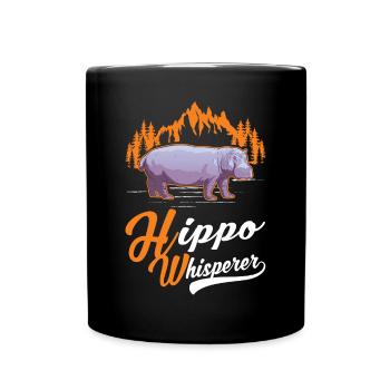 Hippo Whisperer Hippo Hippo Hippo - Full Colour Mug - black - Front
