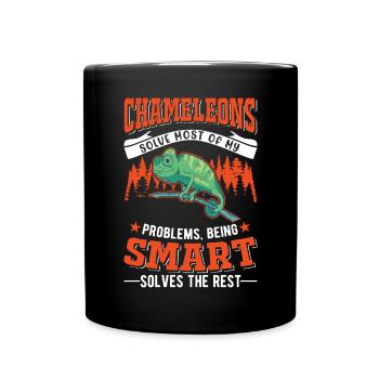 Caméléon Cadeau Caméléon - Mug uni - noir - Devant