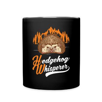 Igel Flüsterer Hedgehog Whisperer - Full Colour Mug - black - Front