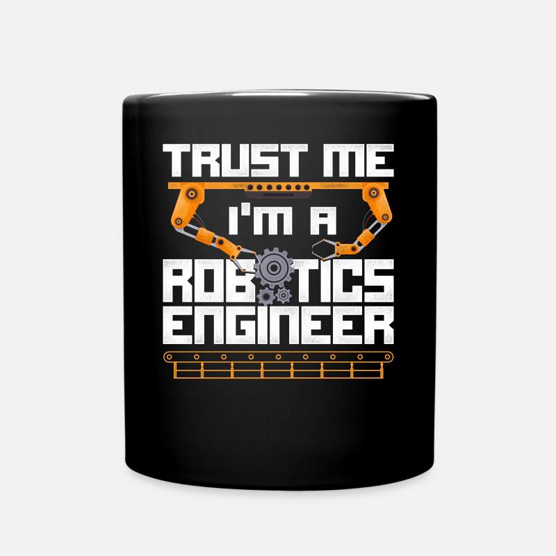 Robot Robotics Engineer Vintage - Full Colour Mug - black