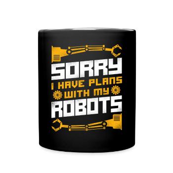 Ingénieur Robotique Robot Vintage - Mug uni - noir - Devant