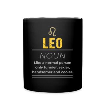 Leo Noun - Like a normal person only - Full Colour Mug - black - Front