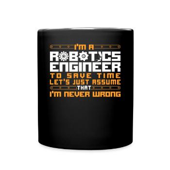 Ingénieur Robotique Robot Vintage - Mug uni - noir - Devant