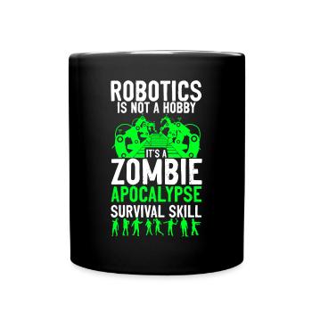 Robot Robotics Engineer Vintage - Tasse einfarbig - Schwarz - Vorne