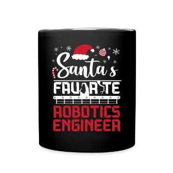 Ingénieur en robotique robotique Noël - Mug uni - noir - Devant