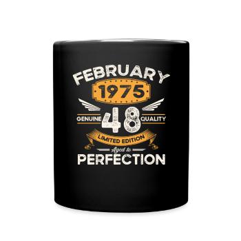 Né 1975 Vintage 48ème anniversaire rétro - Mug uni - noir - Devant