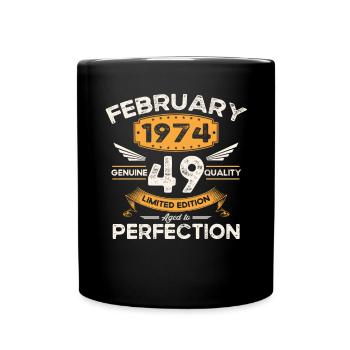 Né en 1974 Vintage 49ème anniversaire rétro - Mug uni - noir - Devant