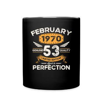 Né 1970 Vintage 53ème anniversaire rétro - Mug uni - noir - Devant