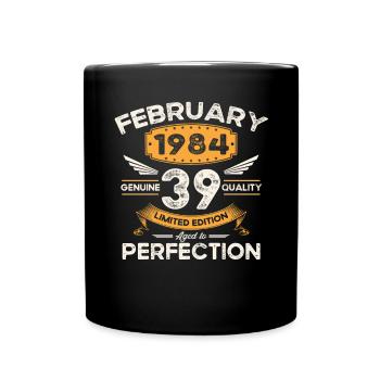 Né en 1984 Vintage 39ème anniversaire Retro - Mug uni - noir - Devant