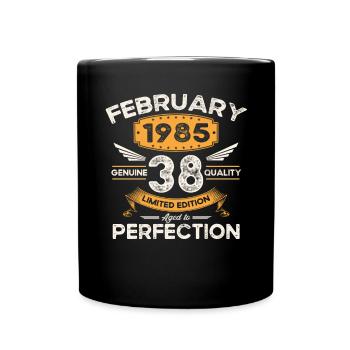 Né 1985 Vintage 38ème anniversaire rétro - Mug uni - noir - Devant