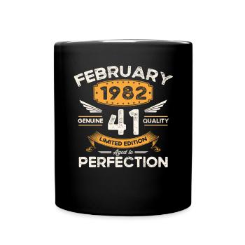 Né en 1982 Vintage 41ème anniversaire rétro - Mug uni - noir - Devant