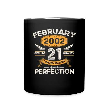 Né 2002 Vintage 21ème anniversaire rétro - Mug uni - noir - Devant
