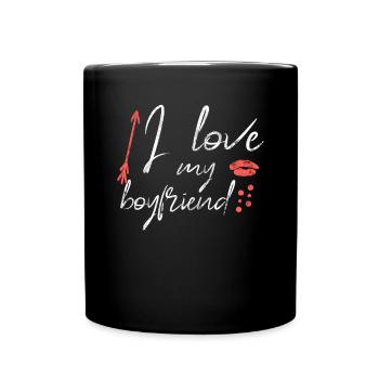 J’aime mon petit ami - Mug uni - noir - Devant