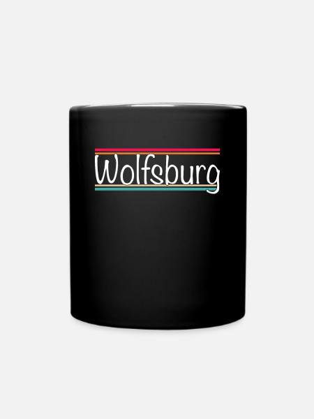 Wolfsburg - Tasse einfarbig - Schwarz