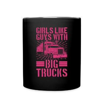Femme de camionneur Femme chauffeur de camion Petite amie - Mug uni - noir - Devant
