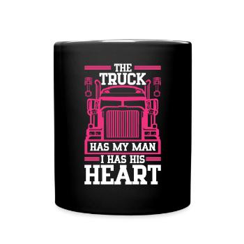 Femme de camionneur Femme chauffeur de camion Petite amie - Mug uni - noir - Devant