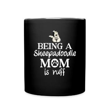 Sheepadoodle Doodle Dog - Full Colour Mug - black - Front