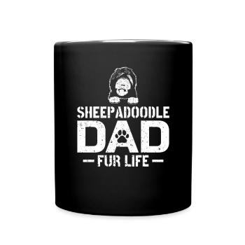 Sheepadoodle Doodle Dog - Full Colour Mug - black - Front