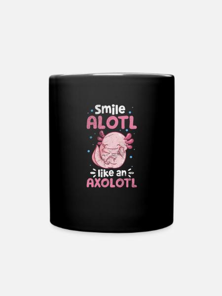 Axolotl Wassertier Wasser Geschenk - Tasse einfarbig - Schwarz