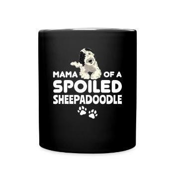 Sheepadoodle Doodle Dog - Full Colour Mug - black - Front