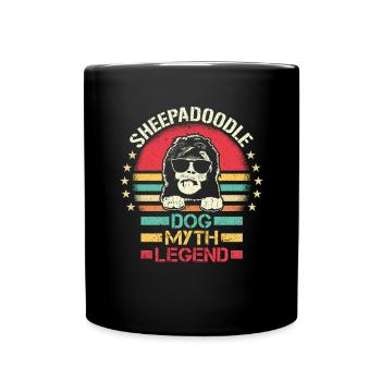 Sheepadoodle Doodle Dog - Full Colour Mug - black - Front
