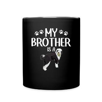 Sheepadoodle Doodle Dog - Full Colour Mug - black - Front