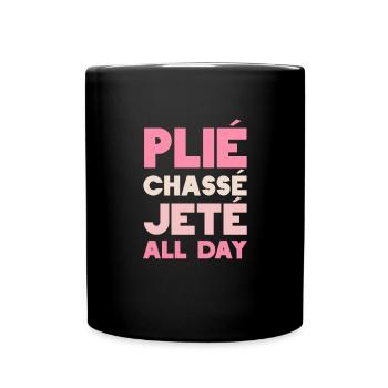 Ballett Ballerina Ballet-Tänzerin Tanzen Geschenk - Tasse einfarbig - Schwarz - Vorne