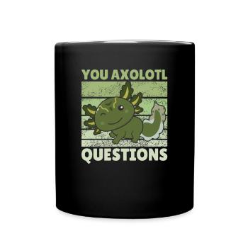 Axolotl lover cute animals children axolotl - Full Colour Mug - black - Front
