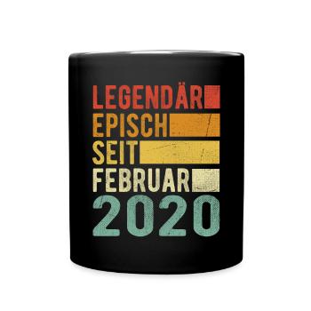Legendär seit Februar 2020 - Tasse einfarbig - Schwarz - Vorne