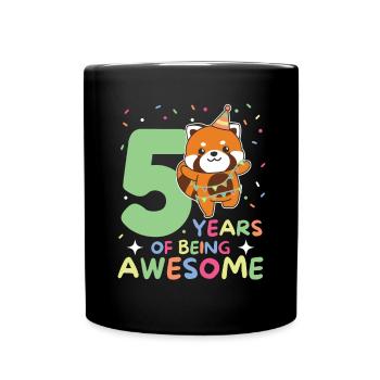 Panda roux pour les enfants de 5 ans - Mug uni - noir - Devant