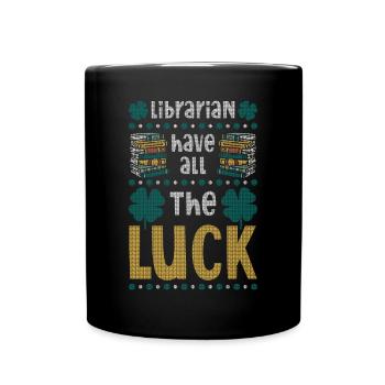 St. Patricks Day Bibliothekarin Bibliothek - Tasse einfarbig - Schwarz - Vorne