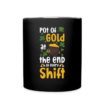 St. Patrick's Day Nurse Nurse - Full Colour Mug - black - Front