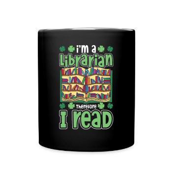 St. Patricks Day Bibliothekarin Bibliothek - Tasse einfarbig - Schwarz - Vorne
