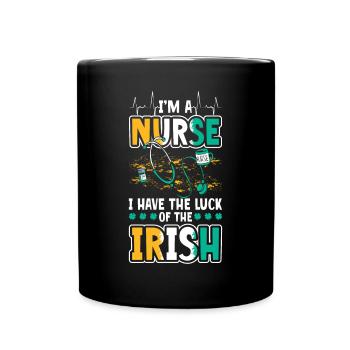 Infirmière de la Saint-Patrick - Mug uni - noir - Devant