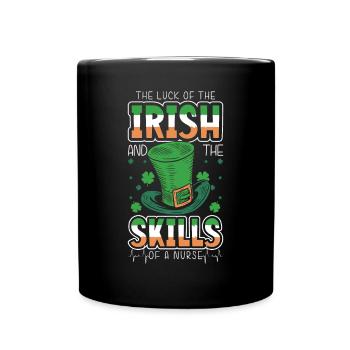 St. Patrick's Day Nurse Nurse - Full Colour Mug - black - Front