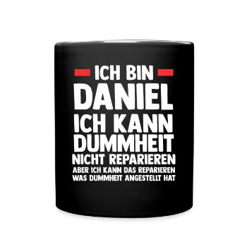 Daniel - Tasse einfarbig - Schwarz - Vorne