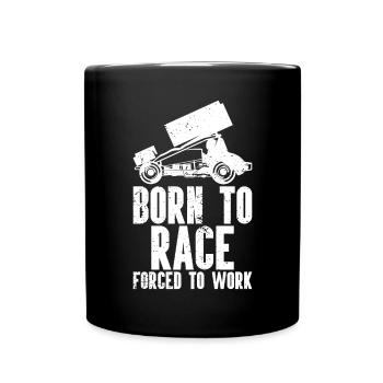 Sprint Car Racing Flag Vintage Racer Dirt Track - Mug uni - noir - Devant