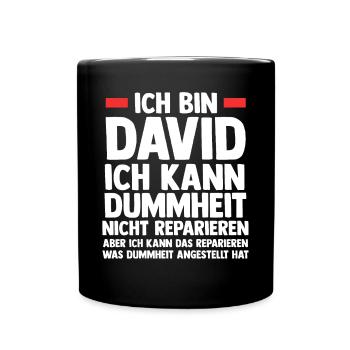 David - Tasse einfarbig - Schwarz - Vorne