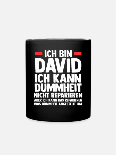 David - Tasse einfarbig - Schwarz