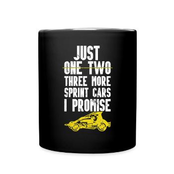 Sprint Car Racing Flag Vintage Racer Dirt Track - Mug uni - noir - Devant