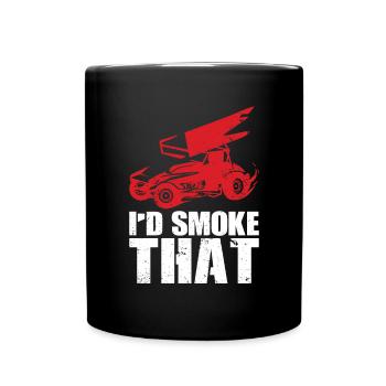 Sprint Car Racing Flag Vintage Racer Dirt Track - Mug uni - noir - Devant