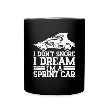 Sprint Car Racing Flag Vintage Racer Dirt Track - Mug uni - noir - Devant