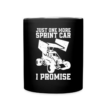 Sprint Car Racing Flag Vintage Racer Dirt Track - Mug uni - noir - Devant