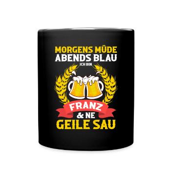 Franz - Tasse einfarbig - Schwarz - Vorne