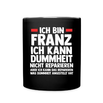 Franz - Tasse einfarbig - Schwarz - Vorne