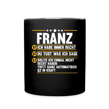 Franz - Tasse einfarbig - Schwarz - Vorne