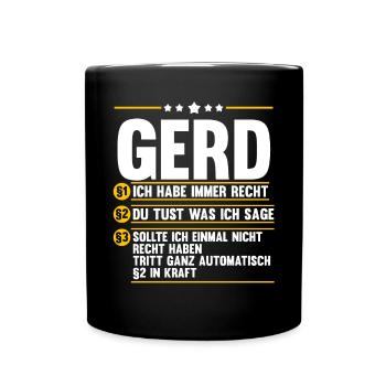 Gerd - Tasse einfarbig - Schwarz - Vorne