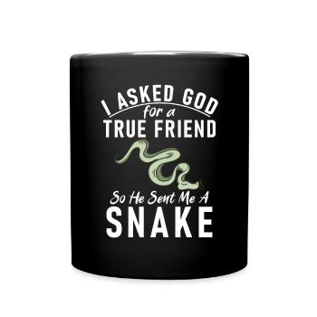 Snake Gift Snake Lover - Full Colour Mug - black - Front