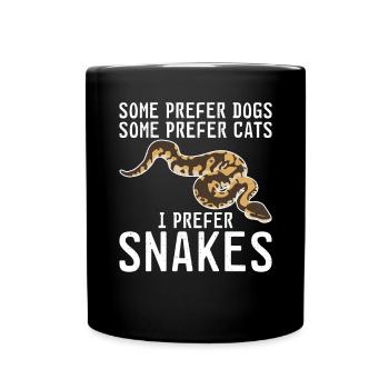 Schlange Geschenk Schlangenliebhaber - Tasse einfarbig - Schwarz - Vorne