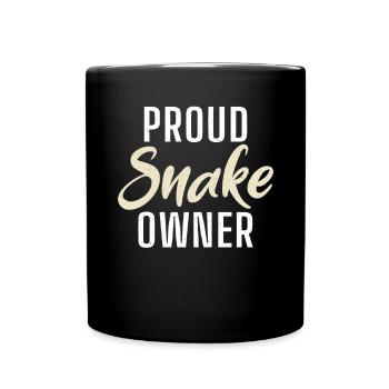 Schlange Geschenk Schlangenliebhaber - Tasse einfarbig - Schwarz - Vorne